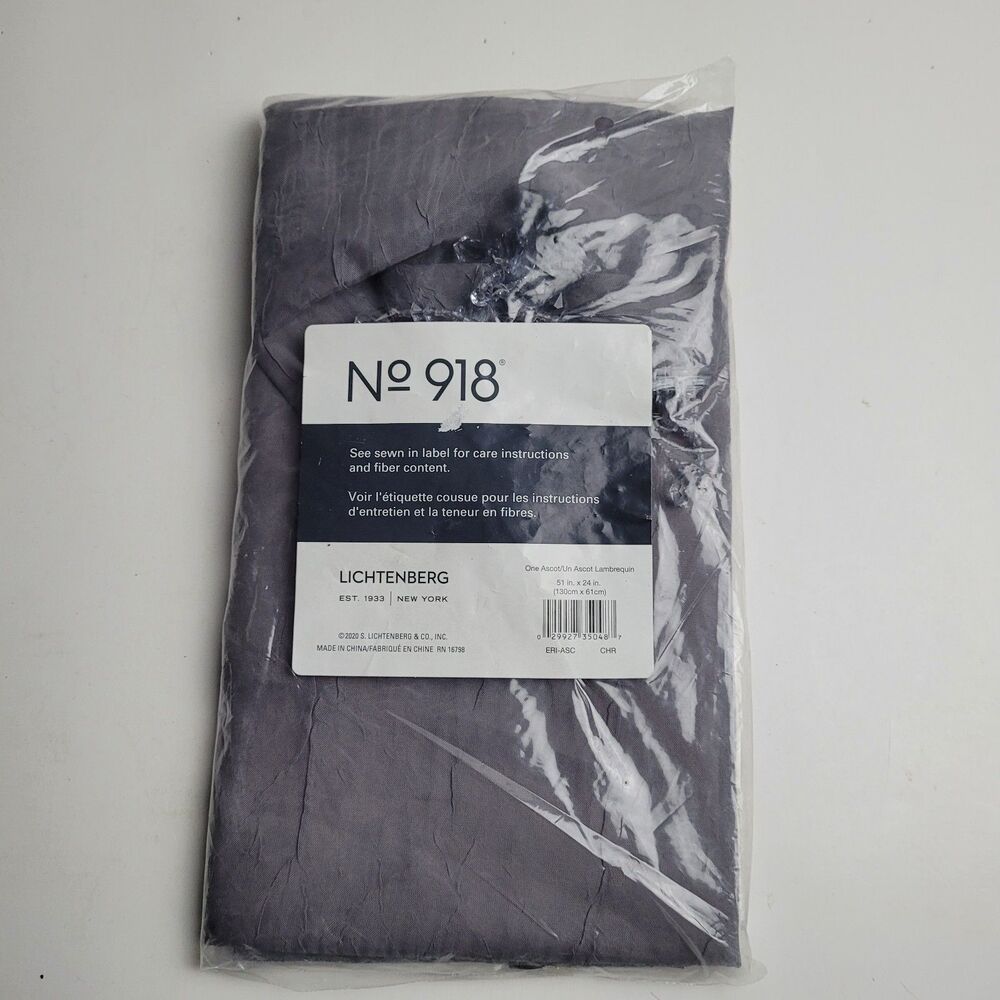 NEW No. 918 Lichtenberg One Beaded Ascot Color 'Charcoal' 51 x 24 inch . #BT2